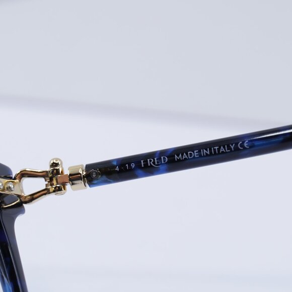 Fred FG50006I 092 Square 50mm Eyeglasses - Blue Havana - Picture 6 of 10